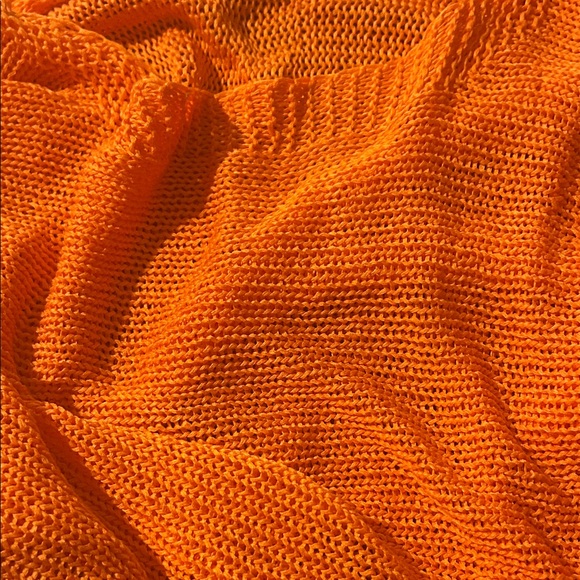 Vibrant Orange Women's Crew Neck Sweater - Picture 7 of 7